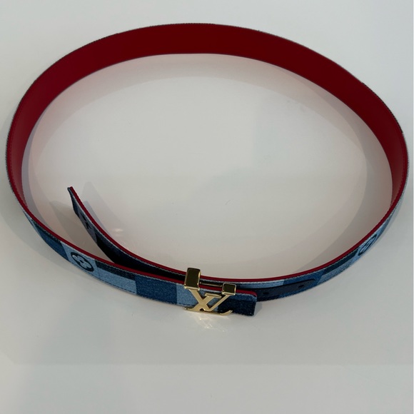 LOUIS VUITTON DENIM BELT GOLD TONE HARDWARE SIZE 90 NWOTS! - Picture 7 of 15